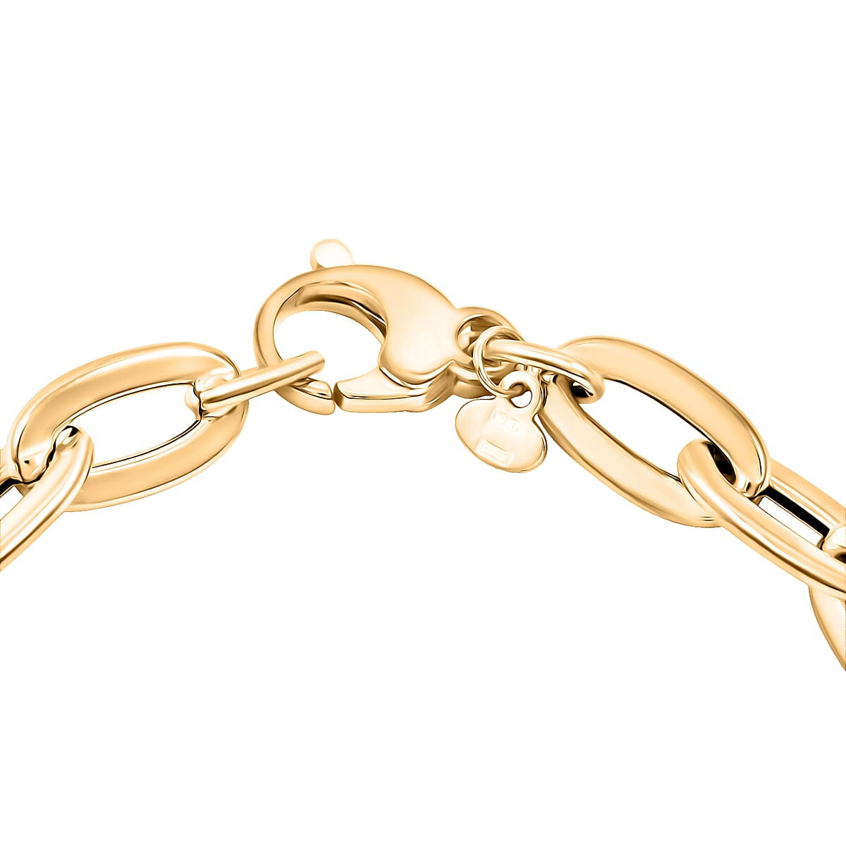 Italian Specchio Oval Rolo Chain Bracelet in 10K Yellow Gold (7.50 In) 4.8 Grams image number 3