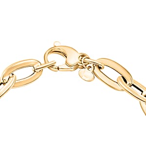 Italian Specchio Oval Rolo Chain Bracelet in 10K Yellow Gold (7.50 In) 4.8 Grams
