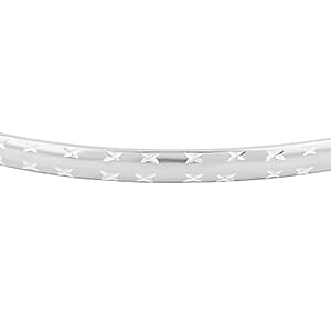 Diamond-cut Bangle Bracelet in Sterling Silver (8.0 In) 3.60 Grams