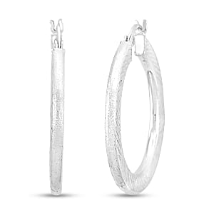 30mm Diamond-cut Hoop Earrings in Sterling Silver 3.10 Grams