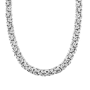 Byzantine Chain Necklace in Sterling Silver 23.3 Grams 20 Inches