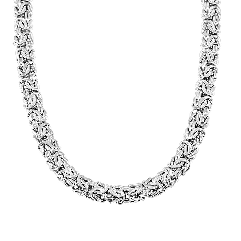 Byzantine Chain Necklace in Sterling Silver 23.3 Grams 20 Inches