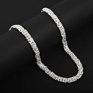 Byzantine Chain Necklace in Sterling Silver 23.3 Grams 20 Inches