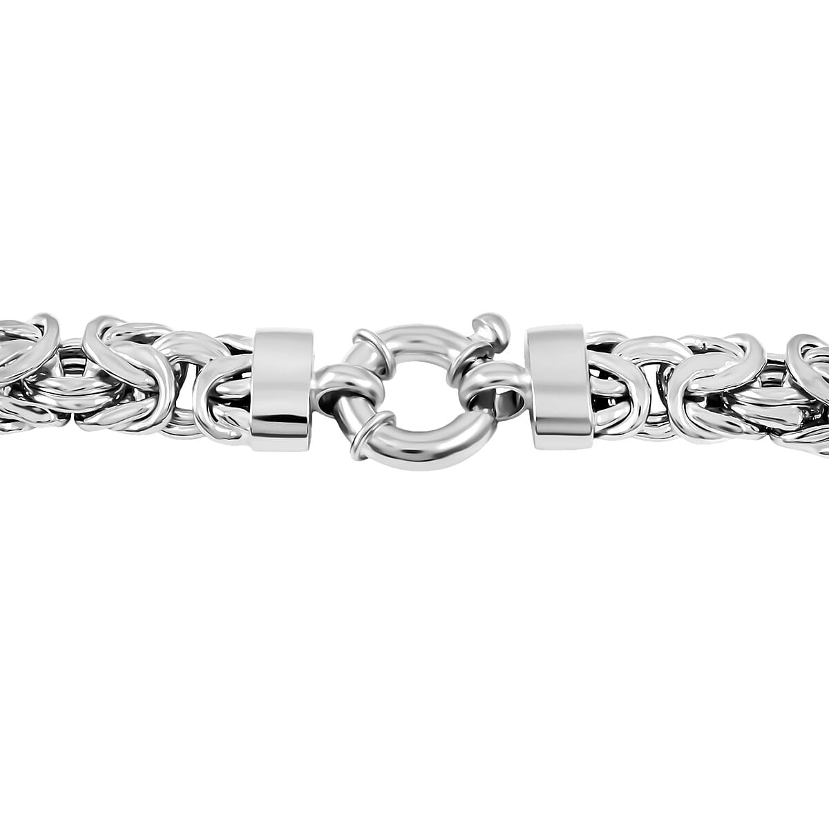 Byzantine Chain Necklace in Sterling Silver 23.3 Grams 20 Inches image number 2