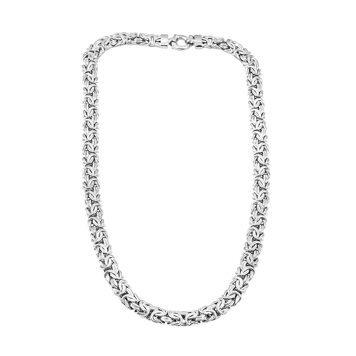 Byzantine Chain Necklace in Sterling Silver 23.3 Grams 20 Inches image number 3