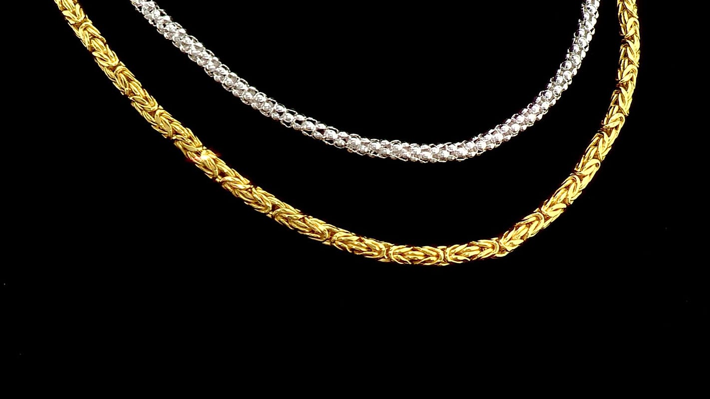 Byzantine Chain Necklace in Sterling Silver 23.3 Grams 20 Inches