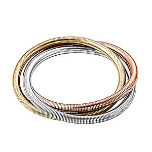 Fancy Bracelet in ION Plated YRG and Stainless Steel (8.5-9.0In)