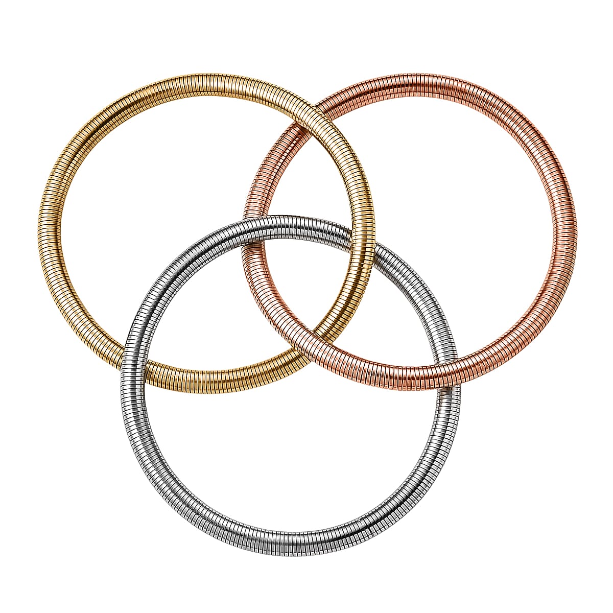 Fancy Bracelet in ION Plated YRG and Stainless Steel (8.5-9.0In) image number 3