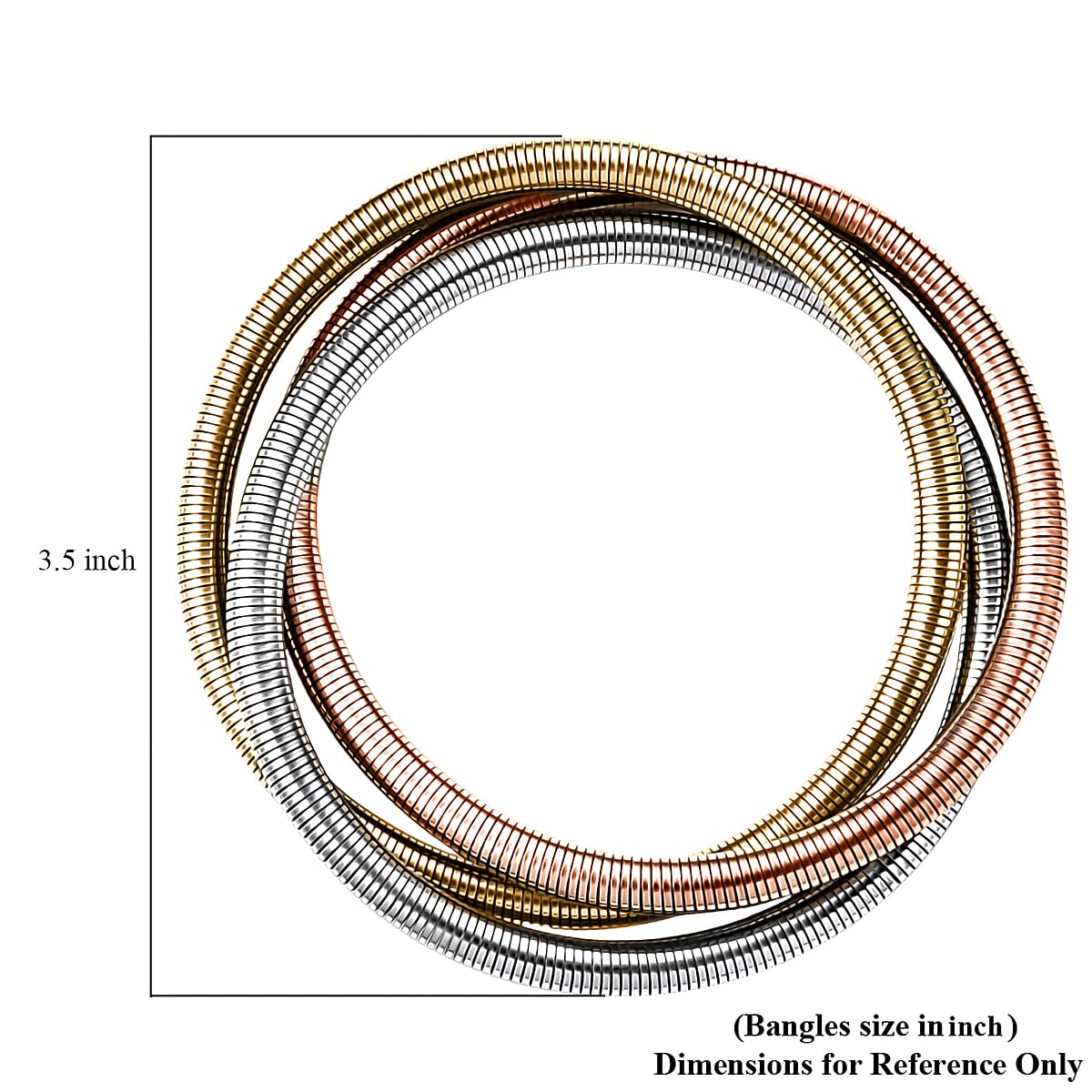 Fancy Bracelet in ION Plated YRG and Stainless Steel (8.5-9.0In) image number 4