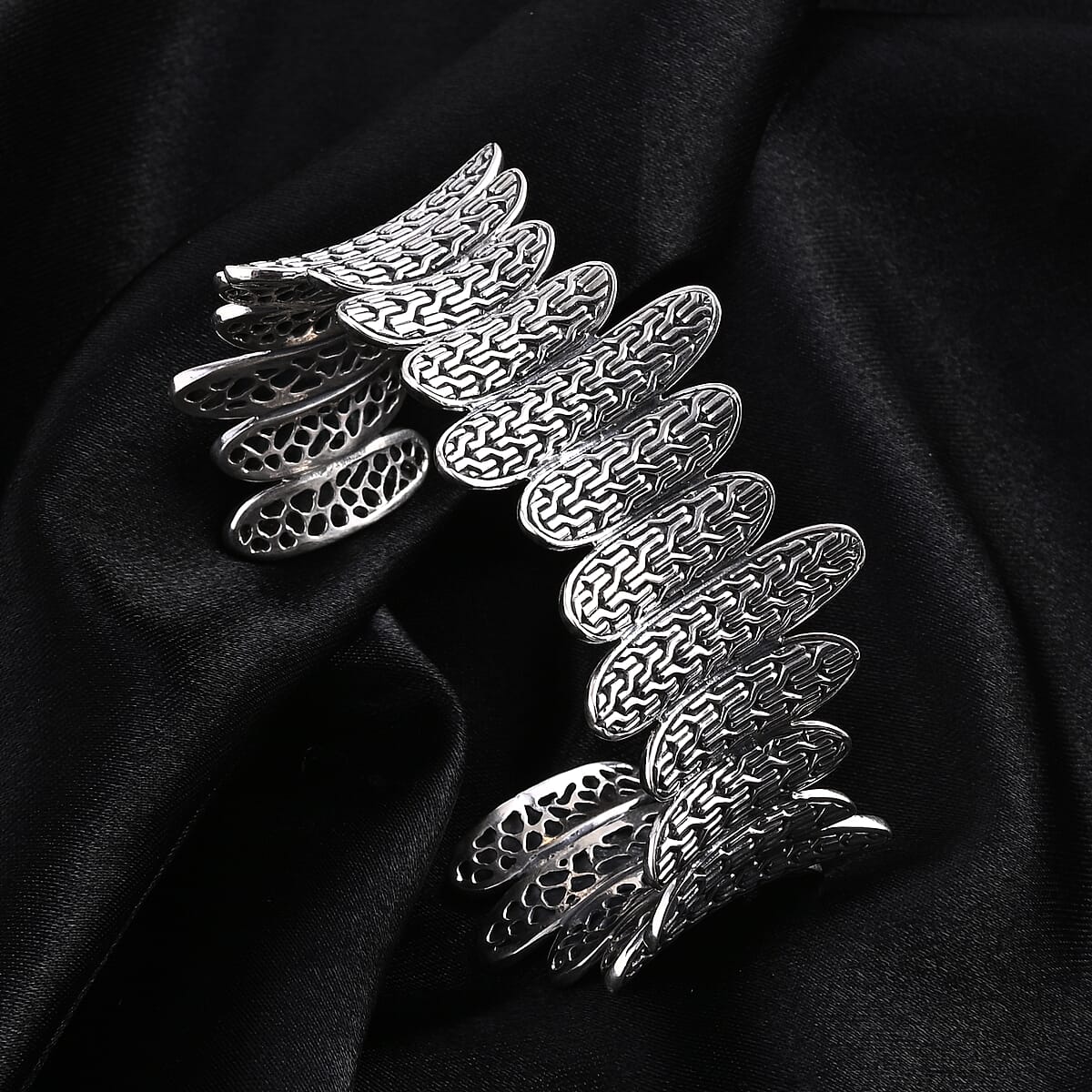  D'Joy Bali Legacy Sterling Silver Tulang Naga Bangle Bracelet (6.5 In) (40.65 g) image number 1