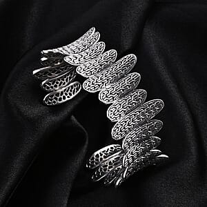 D'Joy Bali Legacy Tulang Naga Cuff Bracelet in Sterling Silver (6.5 In) 40.65 Grams