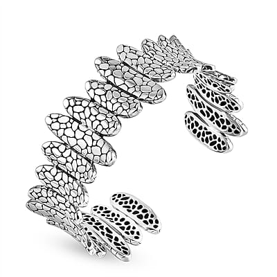 D'Joy Bali Legacy Pebble Cuff Bracelet in Sterling Silver (8.00 In) 55.85 Grams
