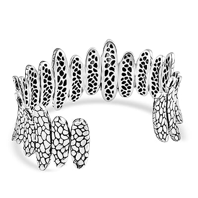 D'Joy Bali Legacy Pebble Cuff Bracelet in Sterling Silver (8.00 In) 55.85 Grams