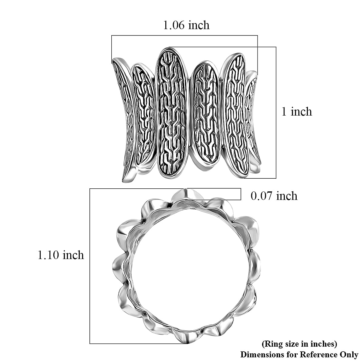 D'Joy Bali Legacy Tulang Naga Ring in Sterling Silver (Size 5.0) 9.60 Grams image number 5