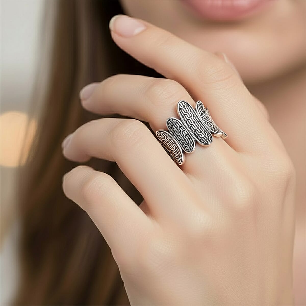 D'Joy Bali Legacy Tulang Naga Ring in Sterling Silver (Size 8.0) 9.60 Grams image number 2