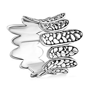 D'Joy Bali Legacy Pebble Ring in Sterling Silver (Size 6.0) 9.90 Grams