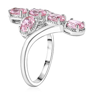 EverTrue Simulated Pink Diamond Ring in Platinum Bond (Size 11.0)