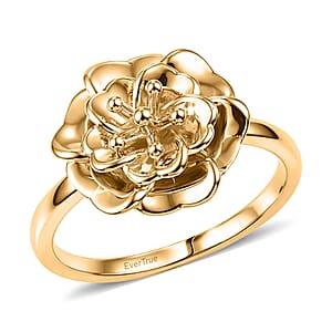 EverTrue Bronzella Collection Floral Ring in 18K YG Plated Bronze (Size 10.0)