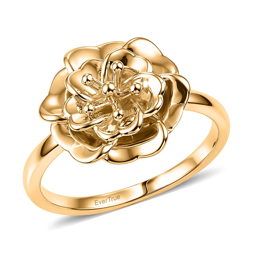 EverTrue Bronzella Collection Floral Ring in 18K YG Plated Bronze (Size 10.0) 8339919