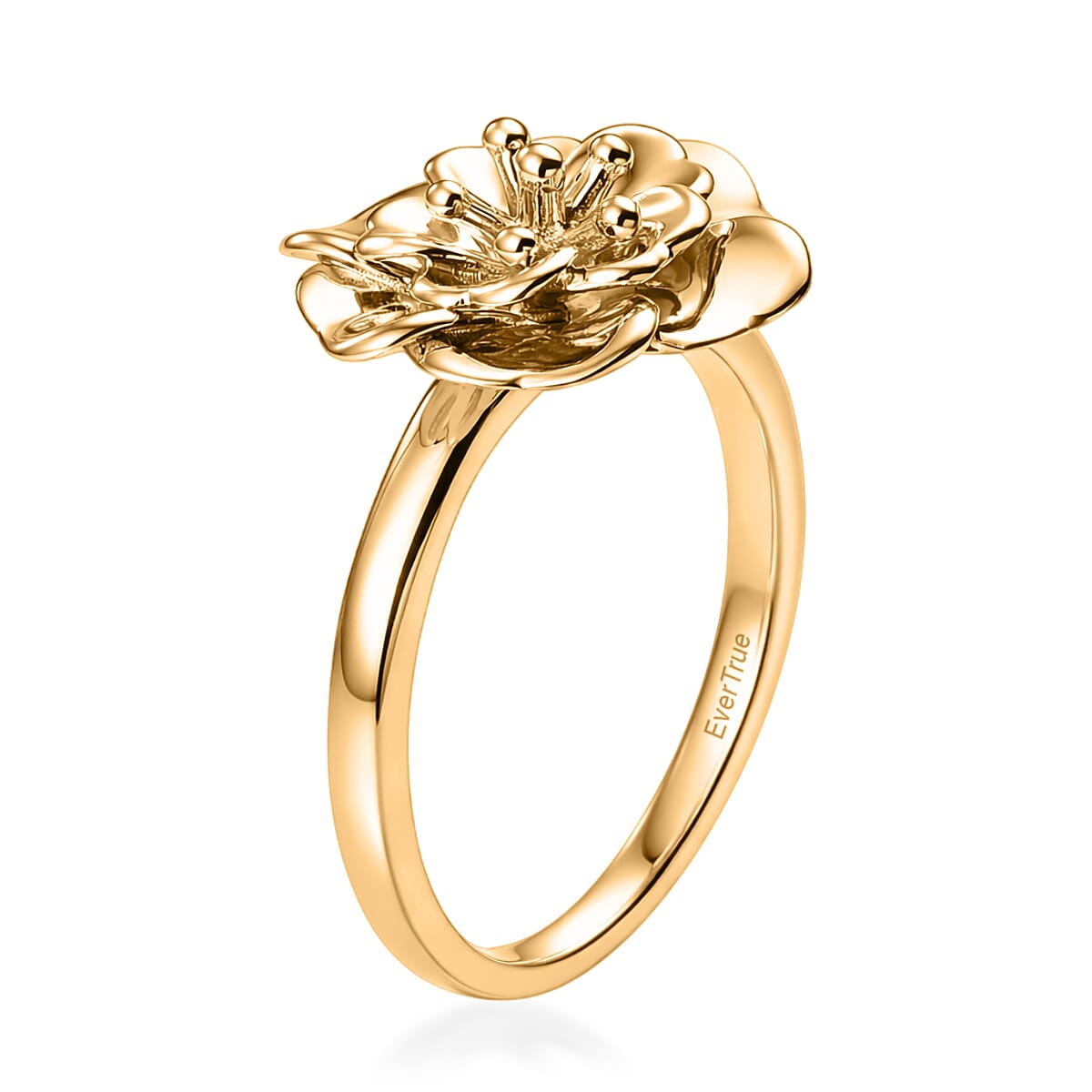 EverTrue Bronzella Collection Rose Flower Ring in 18K YG Plated Bronze (Size 6.0) image number 3
