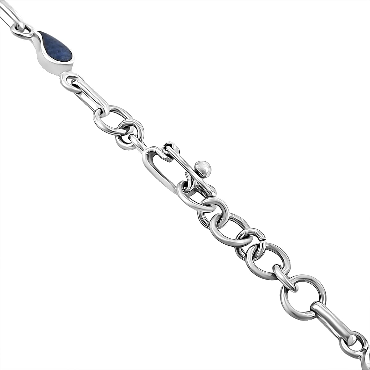 Peruvian Artistry Multi Gemstone 54.00 ctw Rainbow Ema Butterfly Necklace in Sterling Silver 18 Inches image number 5