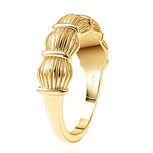 EverTrue Bronzella Collection Band Ring in 18K Yellow Gold Plated Bronze (Size 10.0)