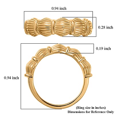 EverTrue Bronzella Collection Architect King Band Ring in 18K Yellow Gold Plated Bronze (Size 10.0)