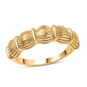 EverTrue Bronzella Collection Architect King Band Ring in 18K Yellow Gold Plated Bronze (Size 11.0)