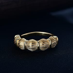 EverTrue Bronzella Collection Architect King Band Ring in 18K Yellow Gold Plated Bronze (Size 11.0)