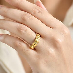 EverTrue Bronzella Collection Architect King Band Ring in 18K Yellow Gold Plated Bronze (Size 11.0)