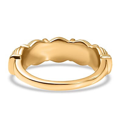 EverTrue Bronzella Collection Architect King Band Ring in 18K Yellow Gold Plated Bronze (Size 5.0)