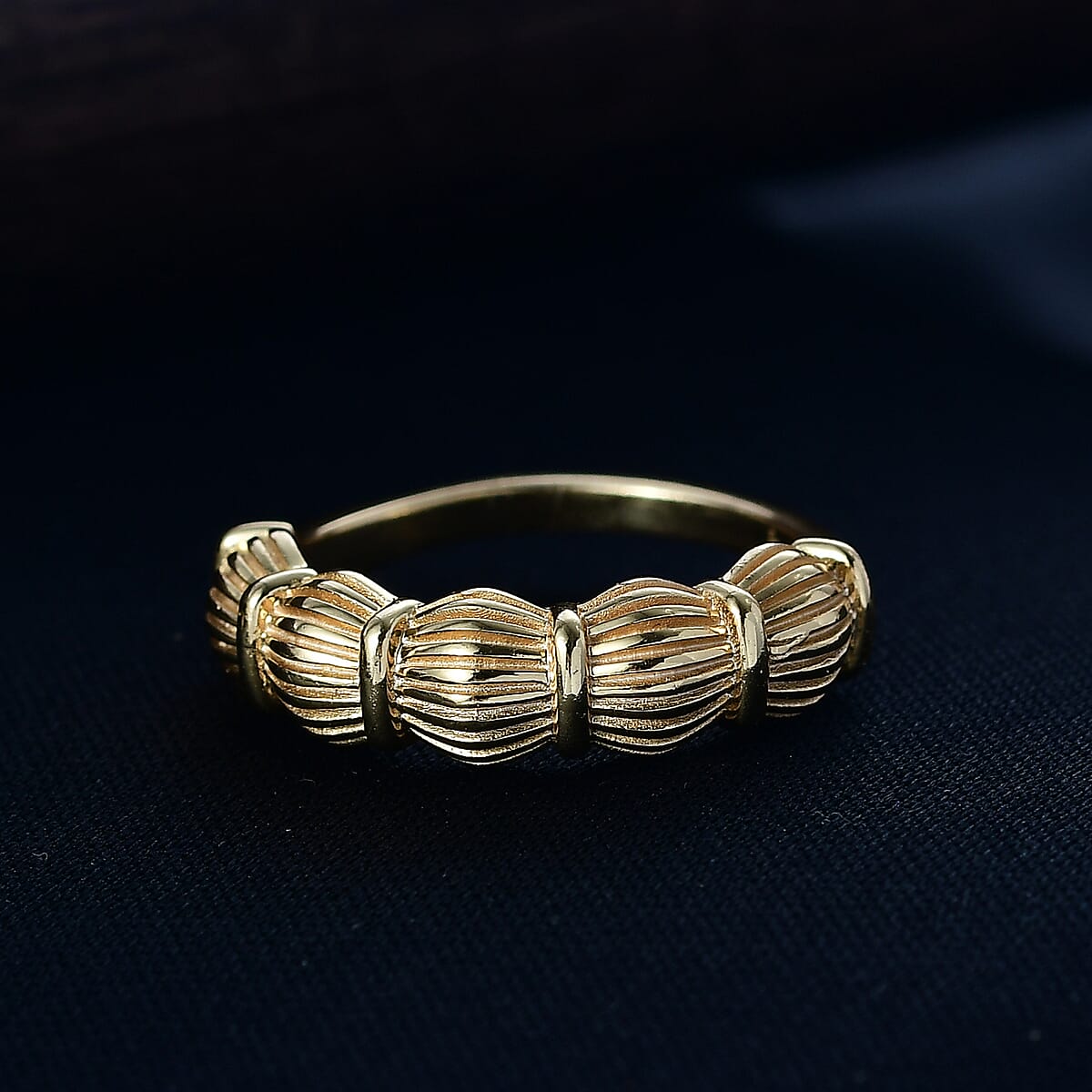 EverTrue Bronzella Collection Architect King Band Ring in 18K Yellow Gold Plated Bronze (Size 7.0) image number 1