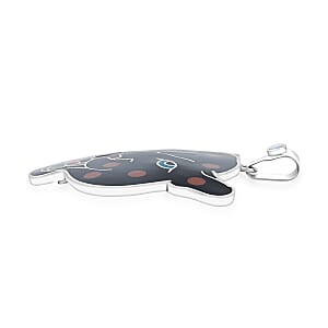 Peruvian Artistry Multi Gemstone 16.20 ctw Black Powerful Puma Pendant without Chain in Sterling Silver