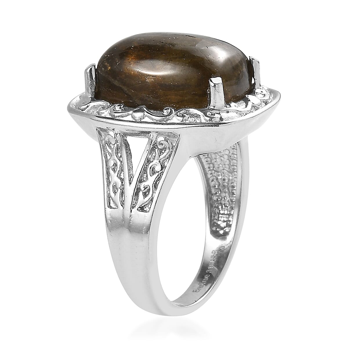 EverTrue Malagasy Labradorite Ring in Stainless Steel (Size 10.0) 12.75 ctw image number 3