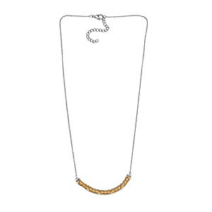 EverTrue Brazilian Citrine 3.00 ctw Necklace in 18K YG Plated and Platinum Bond 18-20 Inches 