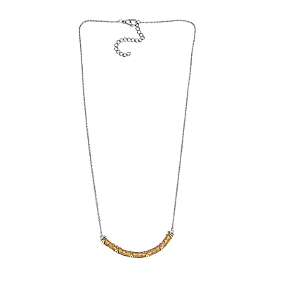 EverTrue Brazilian Citrine 3.00 ctw Necklace in 18K YG Plated and Platinum Bond 18-20 Inches