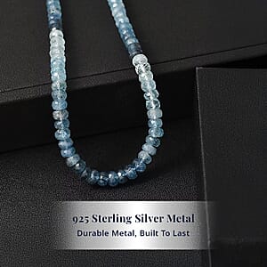 Doorbuster D'Joy Premium Multi Aquamarine 90.00 ctw Beaded Necklace in 18K Vermeil Yellow Gold Over Sterling Silver 18-20 Inches