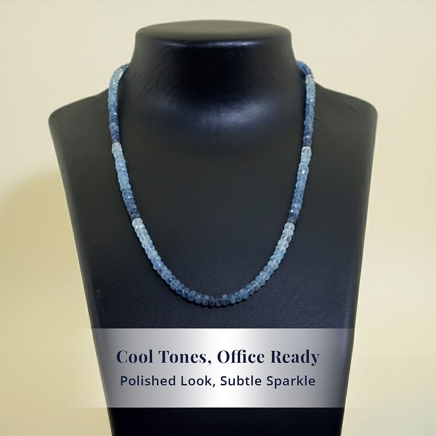 D'Joy Premium Multi Aquamarine 90.00 ctw Beaded Necklace in 18K Vermeil Yellow Gold Over Sterling Silver 18-20 Inches