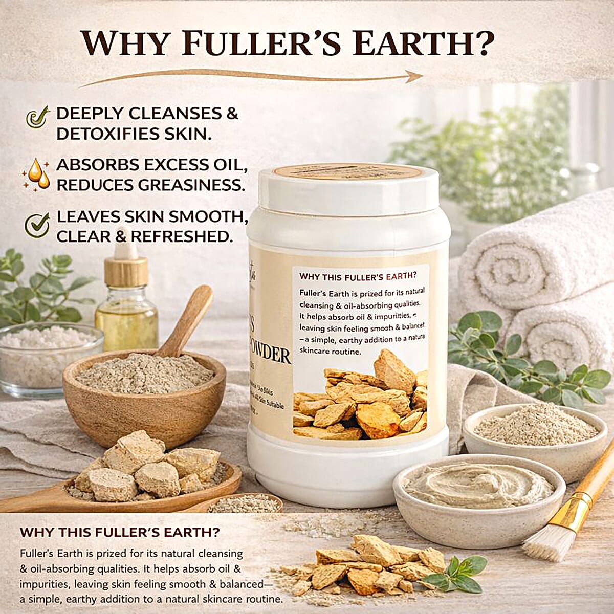 Marigold & Lotus Fuller Earth Powder with Lavender Petals 19oz