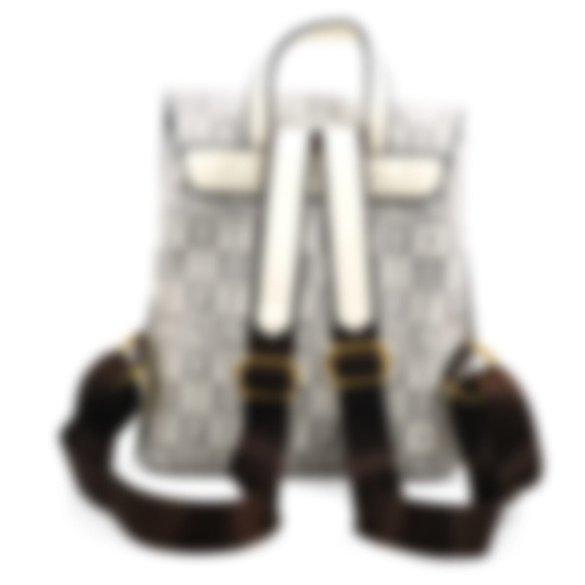 La Marey White and Gray FN Pattern Backpack with Shoulder Strap image number 3