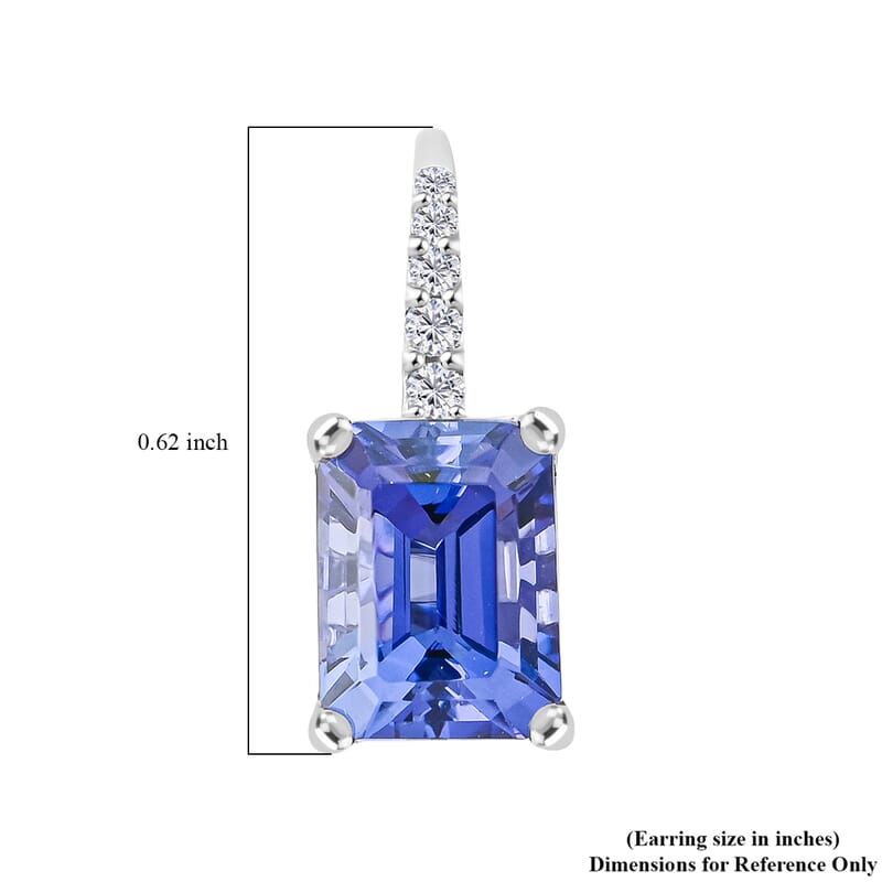 Modani Tanzanite and Diamond 2.60 ctw Earrings in 14K White Gold