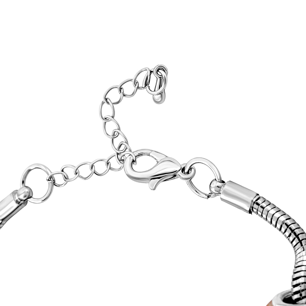 Simulated Orange Diamond Bracelet in Silvertone (7.50-9.50In) image number 3