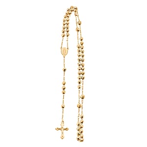 Rosary Chain Necklace in Goldtone 28 Inches