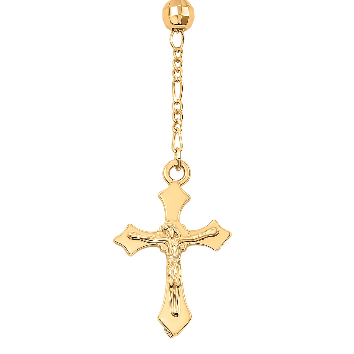 Rosary Chain Necklace in Goldtone 28 Inches image number 3