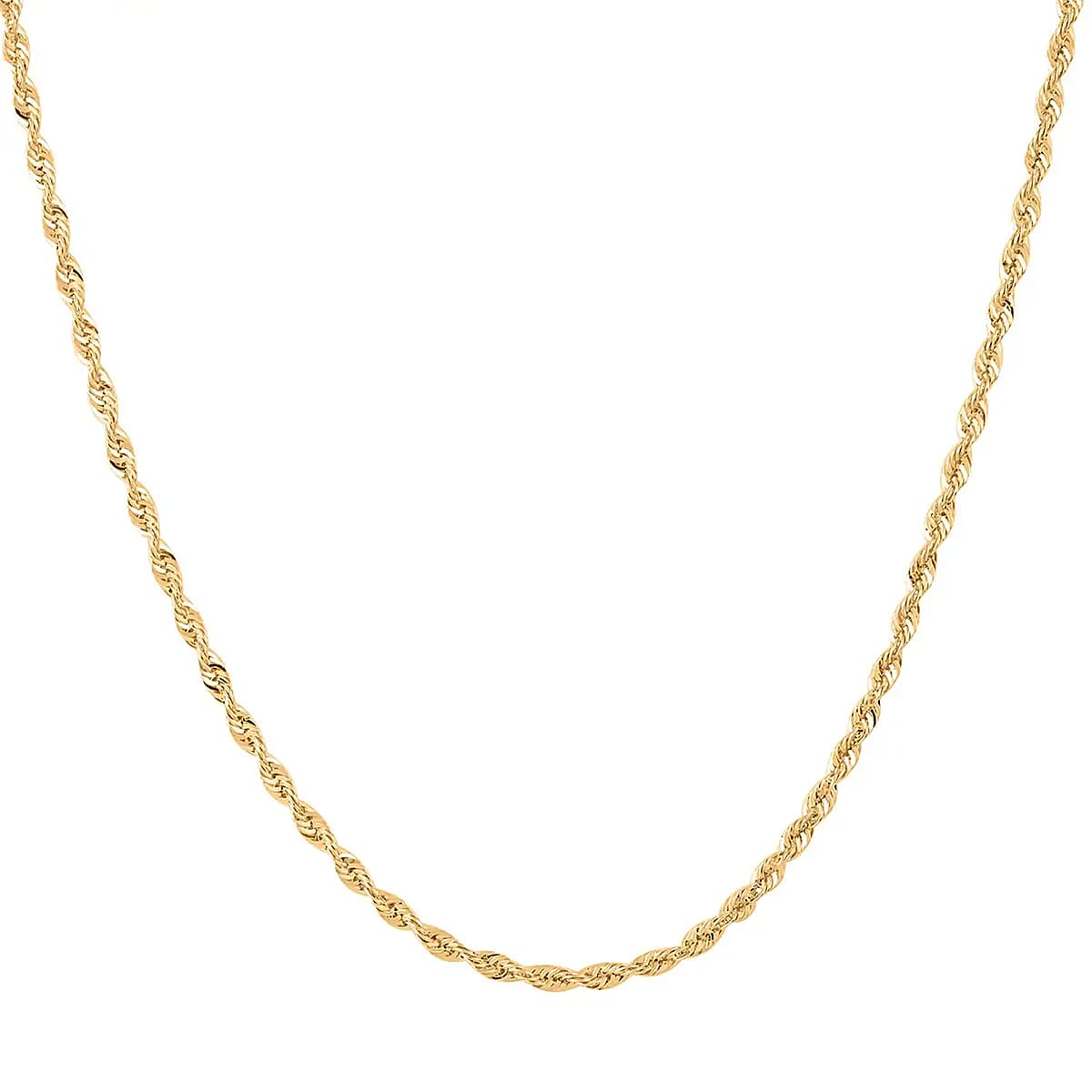 3.27mm Rope Chain Necklace in 14K Yellow Gold 5.9 Grams 24 Inches image number 0