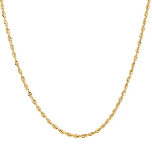 3.27mm Rope Chain Necklace in 14K Yellow Gold 5.9 Grams 24 Inches