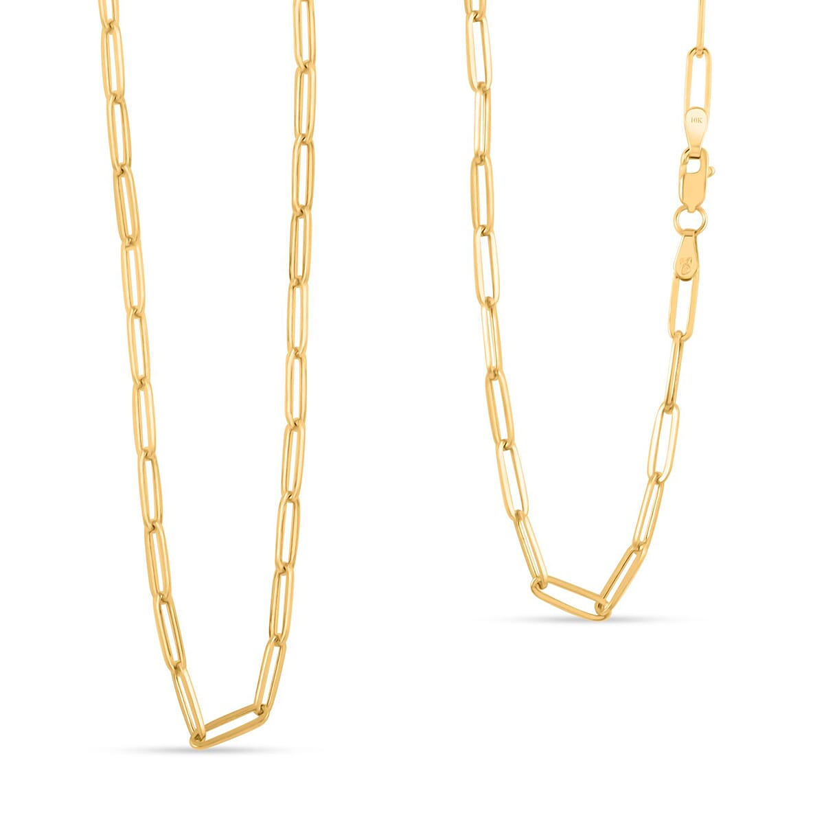 3mm Paperclip Chain Necklace in 14K Yellow Gold 3.4 Grams 24 Inches image number 0