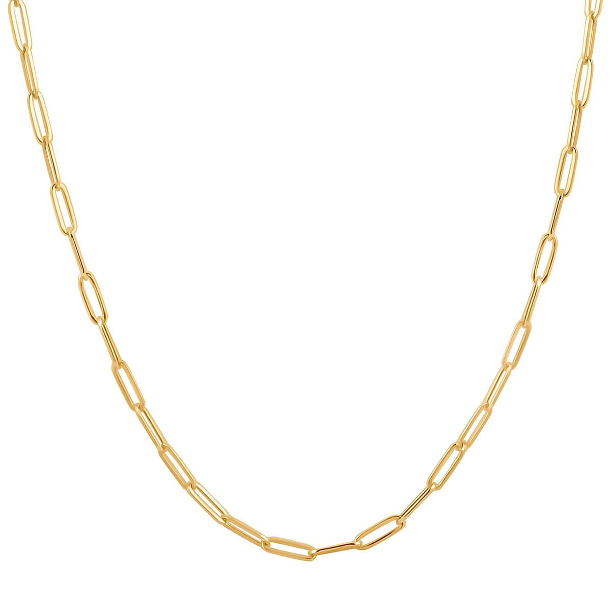 3mm Paperclip Chain Necklace in 14K Yellow Gold 3.4 Grams 24 Inches image number 2