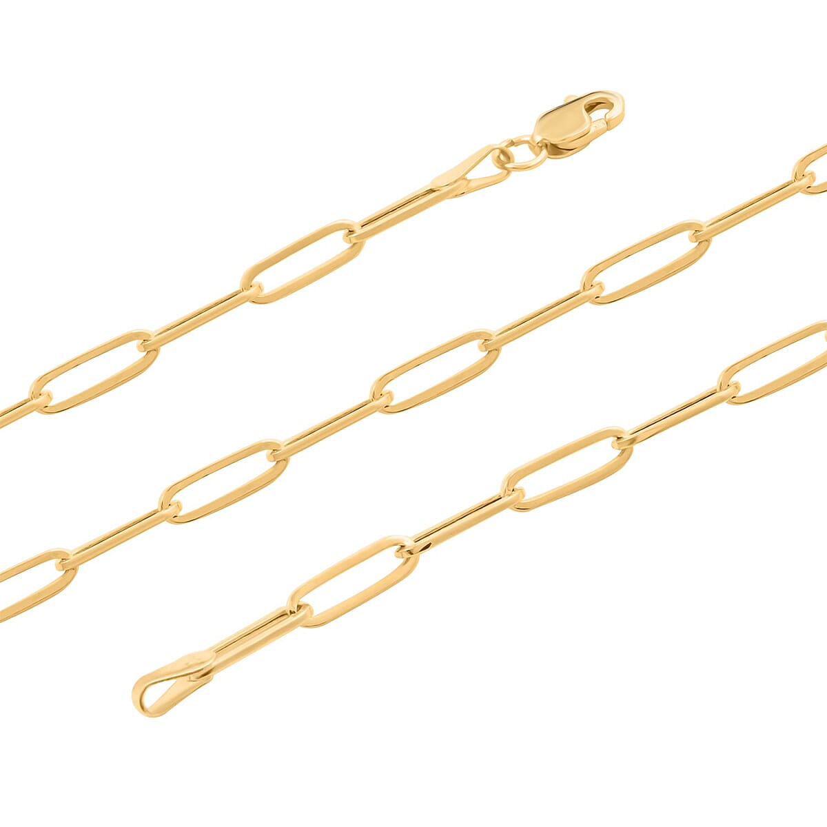 3mm Paperclip Chain Necklace in 14K Yellow Gold 3.4 Grams 24 Inches image number 3