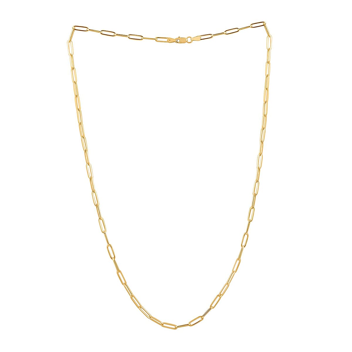 3mm Paperclip Chain Necklace in 14K Yellow Gold 3.4 Grams 24 Inches image number 4
